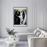 5D Diamond Painting Kits for Adults, Winged Cat Diamond Art Kits for Adults Beginner, DIY Full Drill Diamond Dot Gem Painting for Home Wall Decor 12x16inch BYGFHLYW