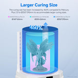 ELEGOO Mercury Plus 3.0 Larger Wash and Cure Station, Resin Curing Machine for LCD/SLA/DLP 3D Printing Models, Best for Saturn, Mars 3D Printer, Washing Size of 230 * 135 * 260mmm ELEGOO