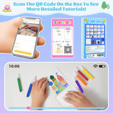 GAKICO Rainbow Scratch Art for Kids: Creative Squeegee Painting Kits, Rainbow Scratch Paper Art Set, Squeeze Magic Reveal Craft Kits, DIY Postcards Party Favors Novelty Gifts for Girls Boys GAKICO