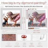 Sanjee Diamond Art Kits for Adults, Diamond Painting Kits Girl Kissing Dog for Adults, 5D DIY Round Full Drill Gem Art Crafts for Home Wall Decor Gift, 12x12inch Sanjee
