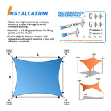 TANG Sunshades Depot Blue 10' x 15' Sun Shade Sail Rectangle Canopy Shade Cover UV Block for Backyard Pergola Porch Deck Garden Patio Outdoor Activities TANG