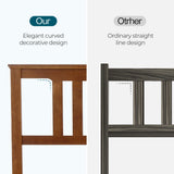 LINSY Queen Bed Frame, Wood Platform Bed Frame with headboard, Solid Wood Bed with Wood Slat Support, No Box Spring Needed, Easy Assembly, Walnut, Queen LINSY