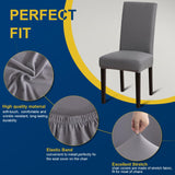 Fafua Chair Covers, Dining Room Chair Covers, Stretch Kitchen Chair Covers/Dining Room Chair Covers Set of 6, Removable Washable Dining Chair Slipcovers for Home, Hotel, Banquet Fafua
