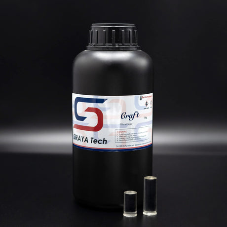 Siraya Tech Craft Ultra-Clear 3D Printer Resin - High Transparency, Non-Yellowing, 405nm Rapid Curing for LCD/DLP/8K 3D Printers, Designed for Craft Projects (1kg, High Clear) Siraya Tech