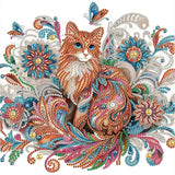 WSLWXSHM 5D Special Shape Diamond Art Kits for Beginners, Diamond Painting Kits for Adults Cat, Crystal Rhinestones Diamond Painting for Home Wall Decoration Gift 12×12inch/30×30cm, Animal WSLWXSHM