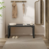 MODCART 35" Solid Wood Bench, Black Entryway Bench with Storage, Modern Shoe Bench, Narrow Bench for Entryway, Living Room, Kitchen MODCART