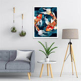 Hestarcul 5D Diamond Painting Halloween Kit,Diamond Art Kits for Adults,Diamond Dots,Paint with Diamonds Round for Gift,Wall Decor(12x16) (Koi) Hestarcul