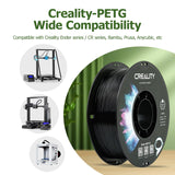 Official Creality PETG 3D Printer Filament 1.75mm 1KG (2.2lbs), High Precision Strong Toughness, Odorless Better Flow Moistureproof 3D Printing Ender Filament (Black) YOOPAI