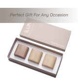 Set of 3 Scented Soy Candles Gift Set | Nature's Bloom Collection | 3 Scented Candles - Gardenia, Hilton Garden, and Rose & Oud | Crackling Wood Wick | Clean Burn | 50+HR Burn Time, 9.8oz Each Lumi Brand