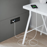 AFI, Southampton Murphy Bed Chest Twin XL with 6" Mattress, Storage Drawer & Built-in USB Charger, Grey AFI