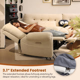 EONIX Mordern Massage Rocker Recliner Chair, Dual Motor Power Rocking Recliners for Small Spaces, Lazy Boy Recliner Chair with Heat and Massage for Living Room, Bedroom, Study, Pearl White EONIX