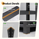 VRTCP 72H Metal Kitchen Storage Shelves, 2500 LBS Heavy Duty Garage Shelving Unit, 5-Tier Adjustable Pantry Shelves, Food and Beverage Storage Rack, Appliance Storage Utility Shelf for Balcony - Black VRTCP