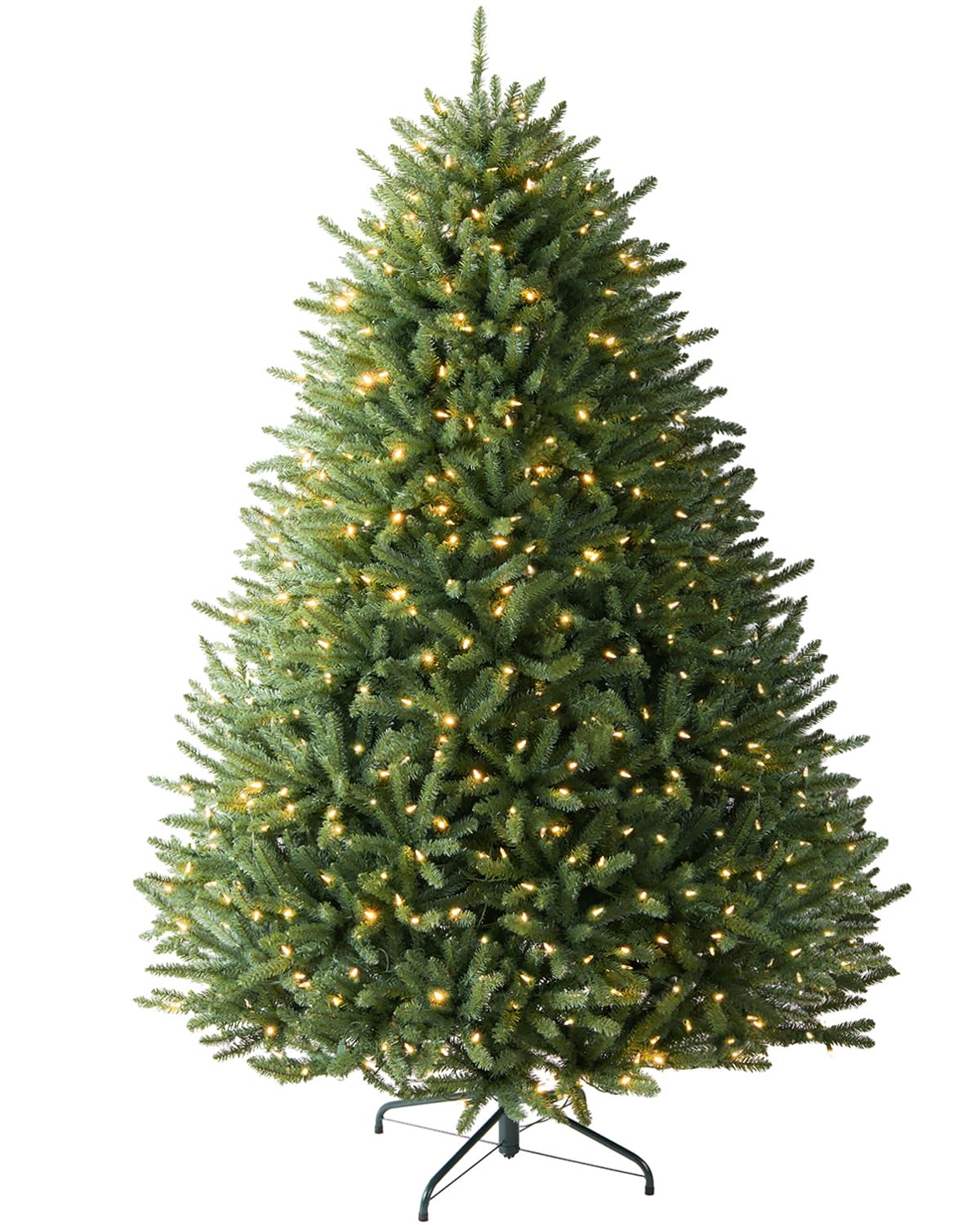 10ft Blue Spruce Christmas Tree, Premium Hinged Artificial Christmas Tree, Full Unlit Xmas Tree 10 Feet No Lights, Non Pre-lit for Indoor and Outdoor Festive Holiday Fir Green