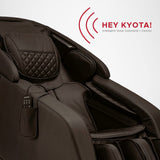 Kyota M380 Genki Massage Chair (Brown), Zero-Gravity Recliner Massage Chair Featuring Calf Kneading Oscillation, Chromotherapy Lights, and Intelligent Voice Command and Control, Reclining Massager Kyota