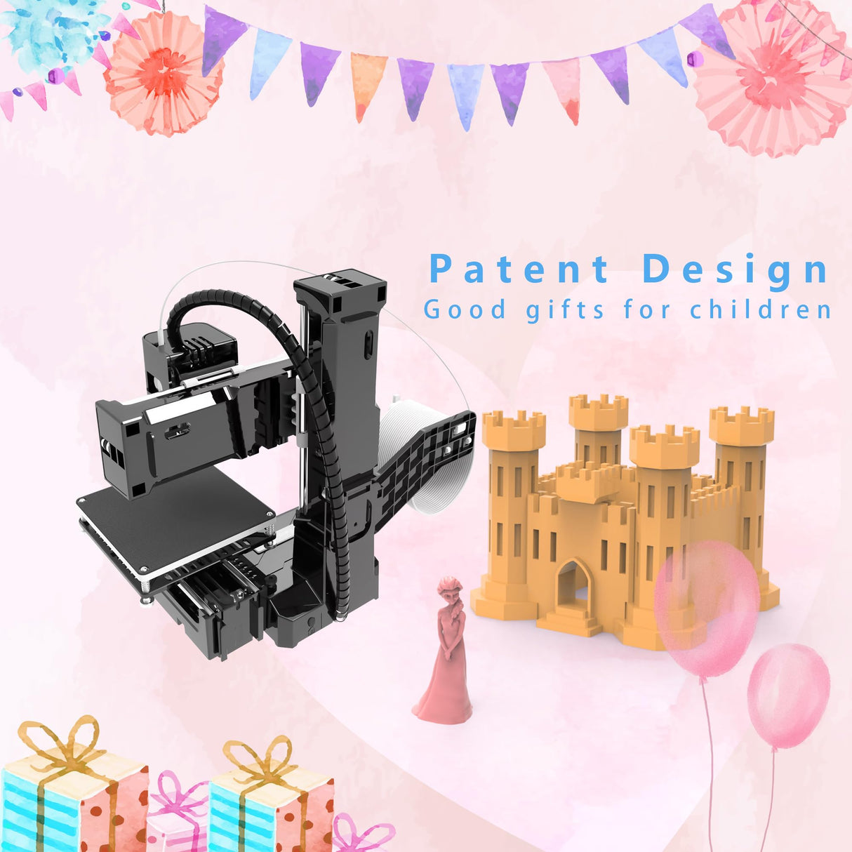 Easythreed K9 FDM Mini 3D Printer,2023 Upgrade 3D Printer for Kids and Beginners: Your First Entry-Level 3D Printer with High Printing Accuracy Easythreed