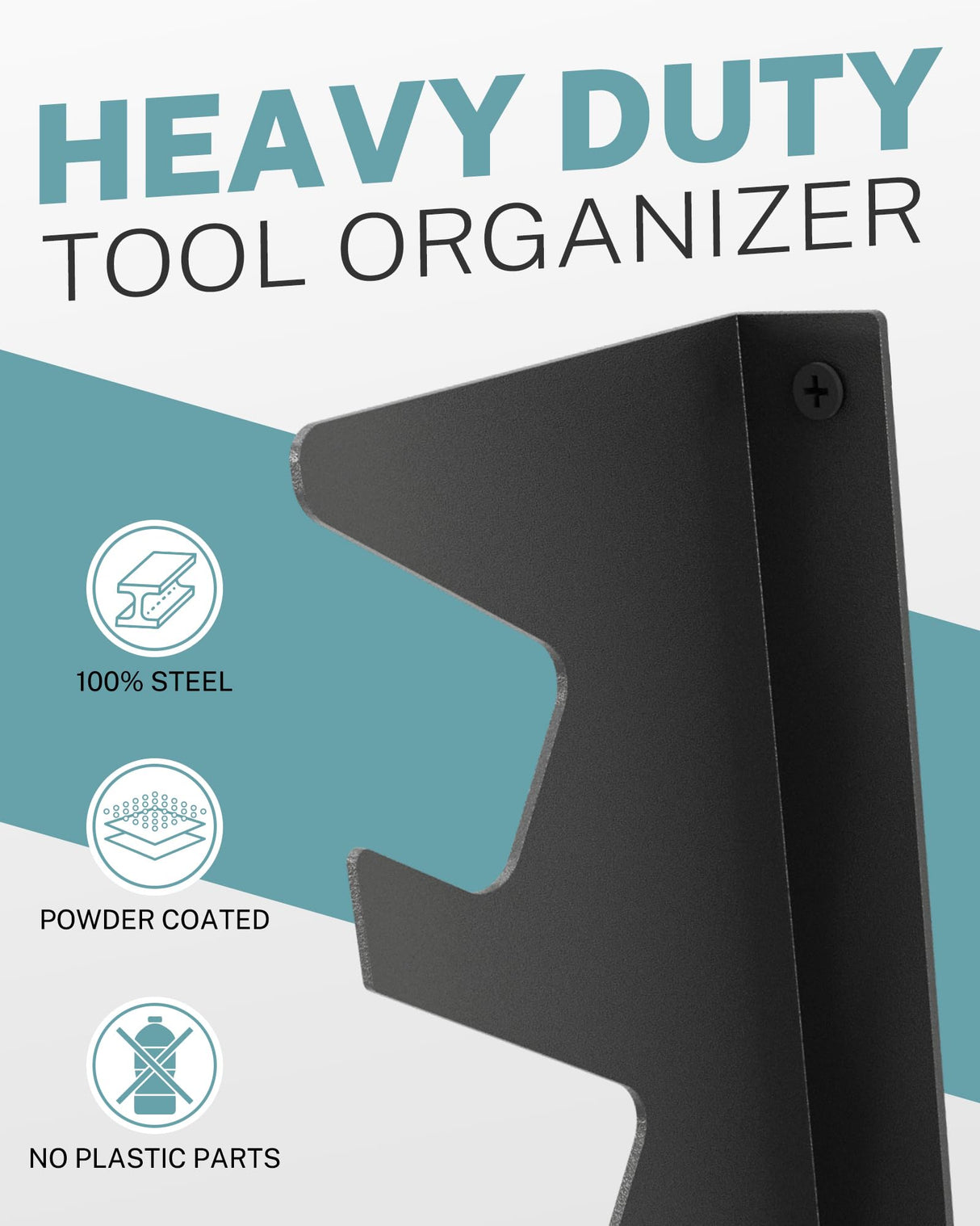 JivaJot Garage Tool Organizer Wall Mount, Shed Yard Organization Racks for Walls, Horizontal Tool Racks, Shovels and Rakes, 2FT JivaJot