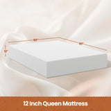 Yaheetech 12 Inch Queen Mattress 3 Foam Layer Cooling Gel Memory Foam Mattresses, Green Tea for Fresher Sleep, Medium Firm, CertiPUR-US Certified, No Fiberglass, Queen Size Mattress in a Box Yaheetech