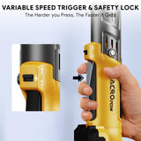 ACROPOW 3/8" Cordless Ratchet Wrench, Compatible with DEWALT 20V MAX Battery, 74Ft-Lbs Brushless Motor Electric Ratchet with Variable Speed, 1/2" & 1/4" Adapters, 3" Extension Bar (Tool Only) ACROPOW