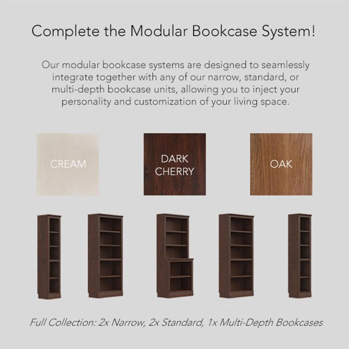 JAHRSTIM Halston Standard w/ Doors Bookshelves and Bookcase Floor Standing 5 Tier Adjustable Shelves Organizer and Storage, 72in Tall Bookshelf for Home Office, Living Room, Bed Room, Kitchen, Cherry JAHRSTIM