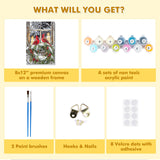 Bowetile Cardinal Paint by Numbers for Adults Beginners Framed, Adults' Paint-by-Number Christmas Kits, Adult Paint by Number Winter Kits on Canvas, Acrylic Number Painting for Home Decor, 8x12in Bowetile