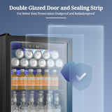 Antarctic Star Beverage Refrigerator Cooler 68 Can, Mini Fridge with Glass Door for Beer Drinks Wine,Freestanding Small Fridge with Electronic Temperature Control for Home and Bar,1.7 cu.ft Antarctic Star