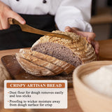 SNAILDIGIT Banneton Bread Proofing Basket Set of 2: 9 Inch Round Sourdough Proofing Bowls for Artisan Bread Making for Professionals and Home Bakers SnailDigit