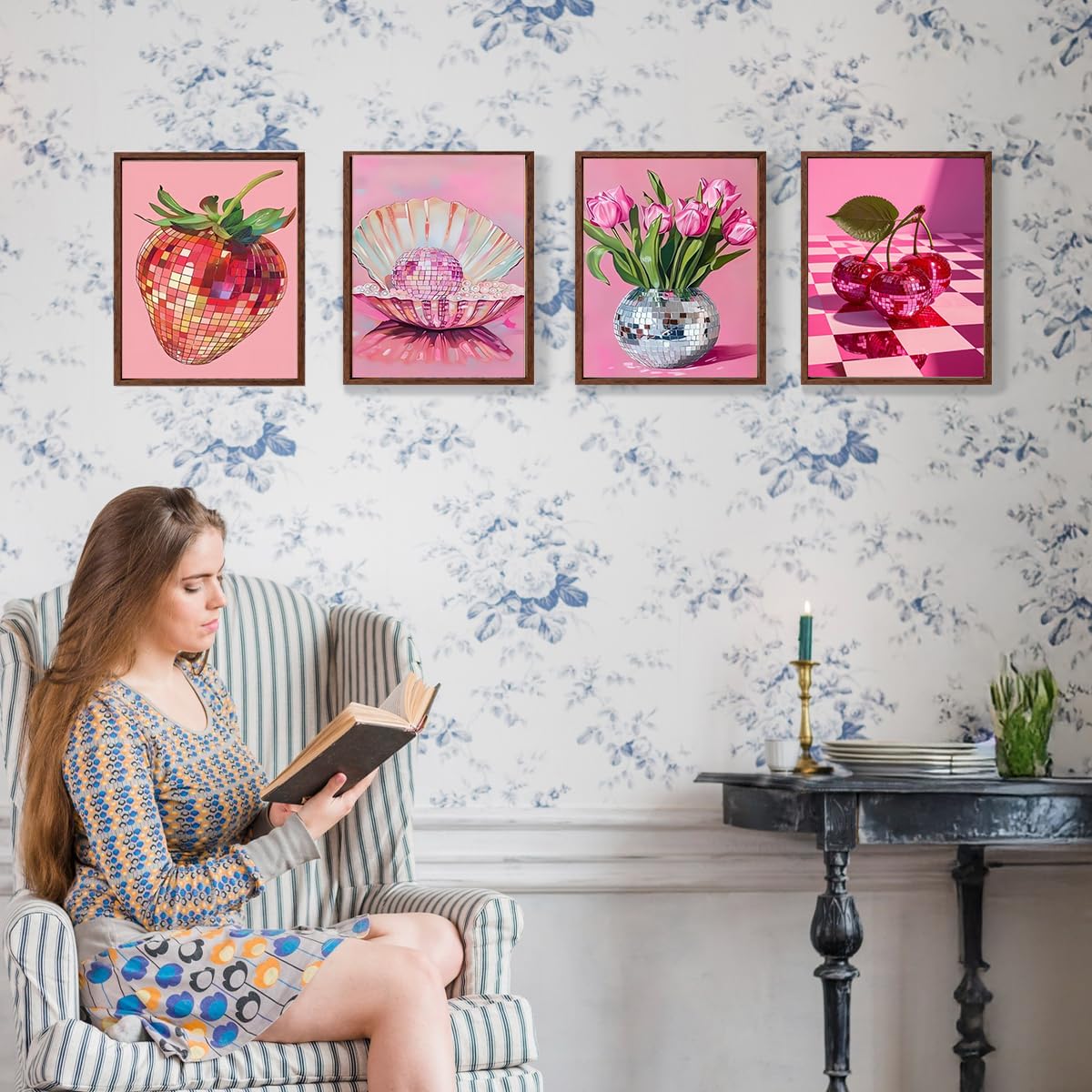 DAZZLEDOTS Diamond Art Kits for Adults, 4-Pack Disco Ball Diamond Painting Kits for Beginner Round 5D Full Drill Diamond Dots Crafts for Home Wall Decor Gifts 12x16 Inch DAZZLEDOTS