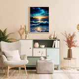 Aestalrcus Sea View Paint by Numbers for Adults - Waves Paint by Numbers for Adults with Brushes, Art Crafts Canvas for Home Decoration 16 x 20 Inch Aestalrcus