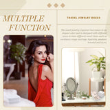 Yinkin 12 Pcs Mini Travel Jewelry Case Bridesmaid Proposal Gift Boxes Small Jewelry Organizer PU Leather Earring Organizer Box Bulk Travel Accessories Portable Travel Jewelry Holder (White) Yinkin