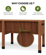 VORTEXTOVE 72x26x30in Raised Garden Bed with Legs-Wooden Elevated Raised Garden Beds Outdoor for Growing Vegetables and Herbs-Big Sturdy Standing Garden Bed Planter Box-Enhanced Depth,Acorn Brown VORTEXTOVE