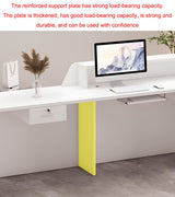 Modern Wooden Reception Desk with Counter and Lockable Drawer, Salon Reception Desk Retail Office Lobby Counter Front Desk Counter, Easy to Assemble Front Desk Reception Checkout,O - Left,L 160c cartBit