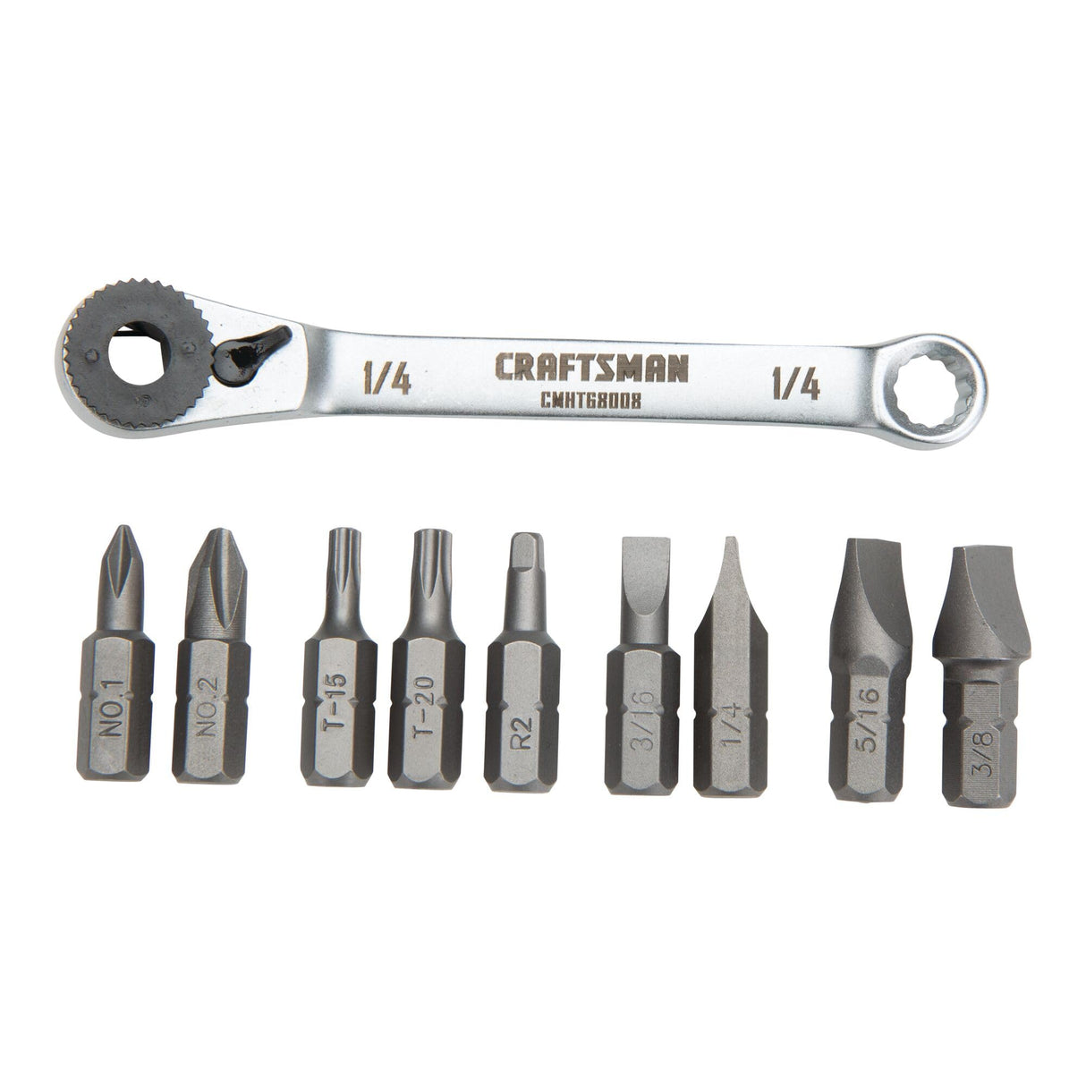 CRAFTSMAN Screwdriver Set, Ratcheting Offset, Multi-Bit, 10 Piece (CMHT68008) CRAFTSMAN