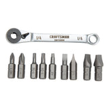 CRAFTSMAN Screwdriver Set, Ratcheting Offset, Multi-Bit, 10 Piece (CMHT68008) CRAFTSMAN