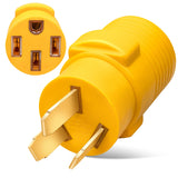 MECMO NEMA 10-50P to 14-50R EV Charger Adapter, 240V 50Amp 3 Prong Plug to 4 Prong EV Charger, 50A Stove Oven Range to EV Generator Adapter 220/250V for Level 2 EV Charging Tesla Power Cord Adaptor MECMO