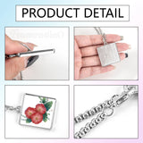 Framendino, 5 Pack Sublimation Blank Necklace Heat Transfer Bezels Pendant Necklace with 5 Sublimation Blank Sheets for Jewelry Making Framendino