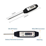 Ausenzup Meat Thermometer - Digital Food Thermometer for Cooking Kitchen - Automatic Calibration Pen Style Electronic Pocket Thermometer for Water Temperature, Barbecue (Yellow) Ausenzup