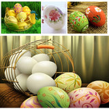 SallyFashion Wooden Fake Eggs,9 Pieces White Wooden Easter Egg Wood Eggs for Crafts Home Decor SallyFashion