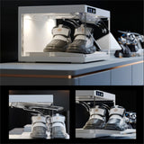 BPKADHY 2 Pcs Shoe Storage LED Smart Shoe Box, Auto-Opening Shoe Boxes Stackable Shoe Storage Organizer for Sneaker Display Case & Collection Crate White (2 PCS) BPKADHY