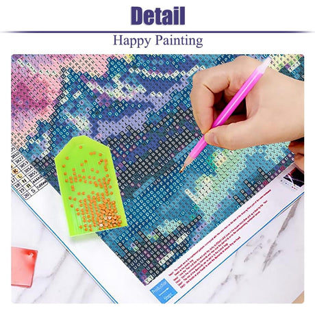 Eiazuiks Diamond Art Kits for Adults, Diamond Painting Kits for Adults 5D DIY Full Drill Diamond Dots for Gift Wall Decor and Relaxation Gem Arts Aurora 12x16 inch Eiazuiks