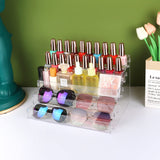 BVANQ 5 Tier Sunglasses Organizer Acrylic Sunglass Holder Nail Polish Organizer Countertop Stand Display No Pungent Acrylic Glue Assembly for Highlighting Glasses,Makeup,Essential Oil BVANQ