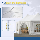 LZBEITEM Party Tent, 15x20FT Outdoor Canopy Tent with Sidewalls, Event Tent Heavy Duty, Wedding Gazebo Shelter, Large Tent with 8 Removable Sidewalls, Outdoor Tent for Backyard Party, Event, Wedding LZBEITEM