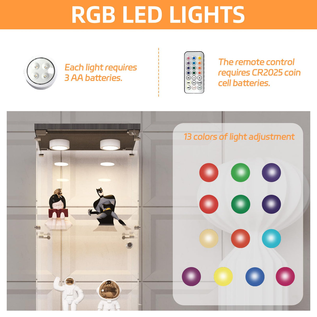 LFT HUIMEI2Y Glass Display Cabinet with LED Lights and Lock, 4-Shelf Curio Cabinets with Door, Tempered Glass Collection Display Showcase for Bedroom, Living Room 65”x 17”x 14.5” Black LFT HUIMEI2Y