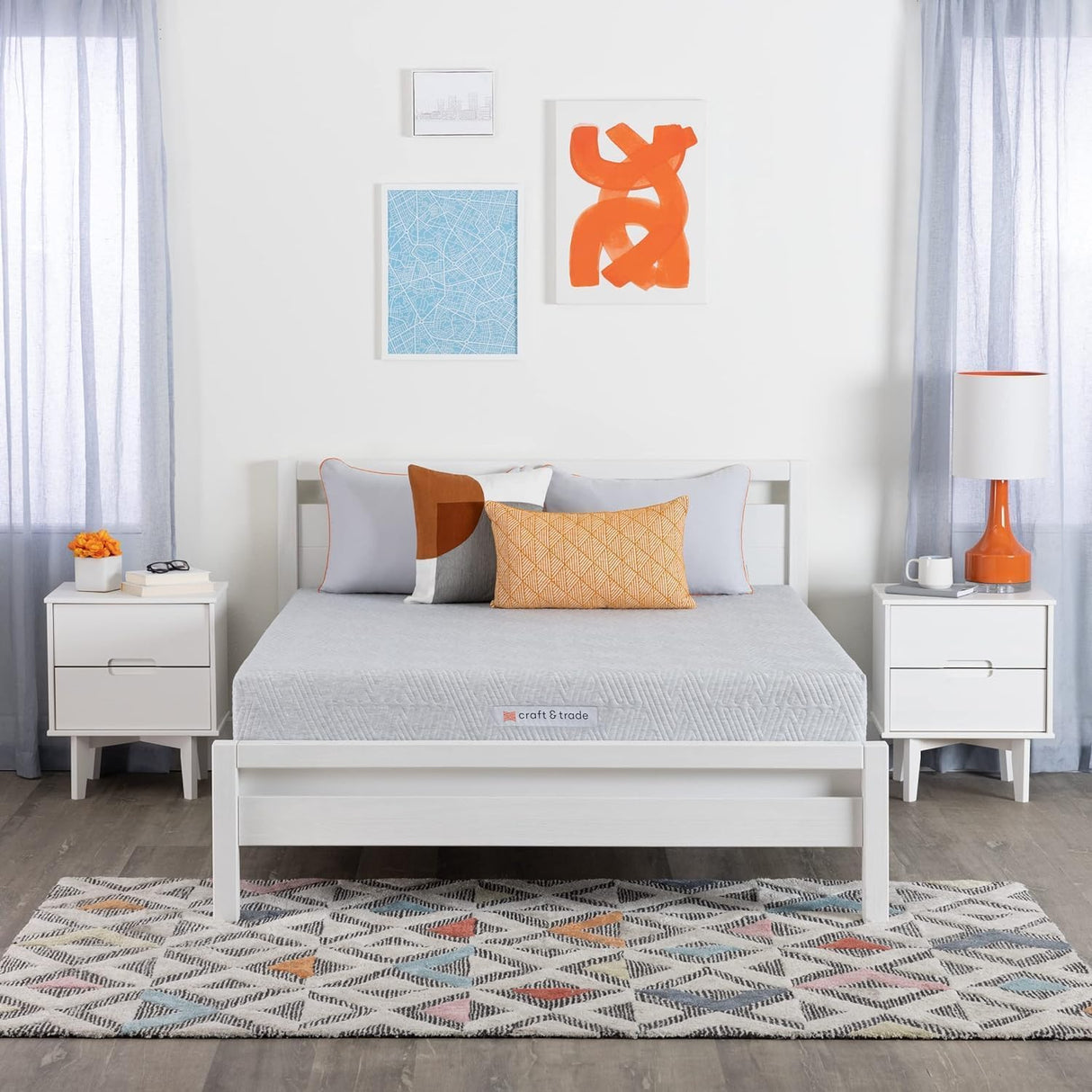 Craft & Trade 8-Inch Risewell Memory Foam Mattress, Bed-in-a-Box, CopperGel Cooling, CertiPUR-US Certified, California King, 100 Night Trial Craft & Trade