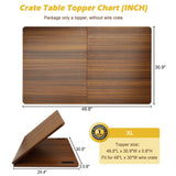 HiCaptain Foldable Dog Crate Table Topper, 48 inches Wooden Dog Kennel Table Topper, Durable Decorative Dog Kennel Table Topper for Large Dogs - Rustic Style HiCaptain