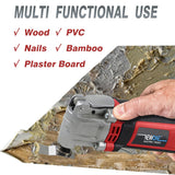 NEWONE Oscillating Tool 4 Amp Oscillating Multi-Tool Kit with 4° Oscillation Angle,6 Variable Speed with 5-piece Electric Multitool Blades & Box NEWONE