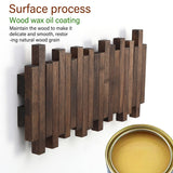 GOGREEBELL Natural Wood Wall Mounted Piano Coat Rack| Coat Rack Wall Mount| Flip Down Wall Hook Rack 5 Hooks| Entryway Coat Rack,Made of Acacia Wood (Walnut Color Dyed with Wood Wax Oil).Wall Art GOGREEBELL