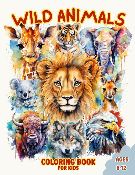 Wild Animals Coloring Book for Kids: Learn and Fun with Amazing Facts (Learn and Color with Wonders of Nature) Lindesa