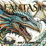 Fantasy Adventure Adult Coloring Book: A Sereniti Series Adult Coloring Book featuring Dragons, Knights, and Castles for Mindfulness and Relaxation (Sereniti Fantasy Coloring Book Series) Majosta