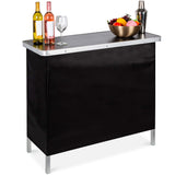 Best Choice Products Portable Pop-Up Bar Table for Indoor, Outdoor, Party, Picnic, Tailgate, Entertaining w/Carrying Case, Storage Shelf, Removable Skirt Best Choice Products