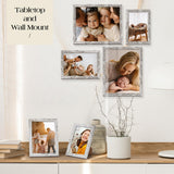 TWING Collage Picture Frames Wall Decor 10 Pack, Gallery Wall Rustic Picture Frame Set for Wall or Tabletop Display, Multi Sizes with Two 8x10, Four 5x7, and Four 4x6 Photo Frames TWING